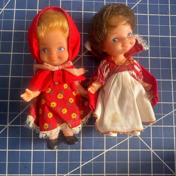 Arnold Kutter Storybook Dolls LITTLE RED RIDING HOOD, SNOW WHITE vintage 1960s d - Picture 1 of 1